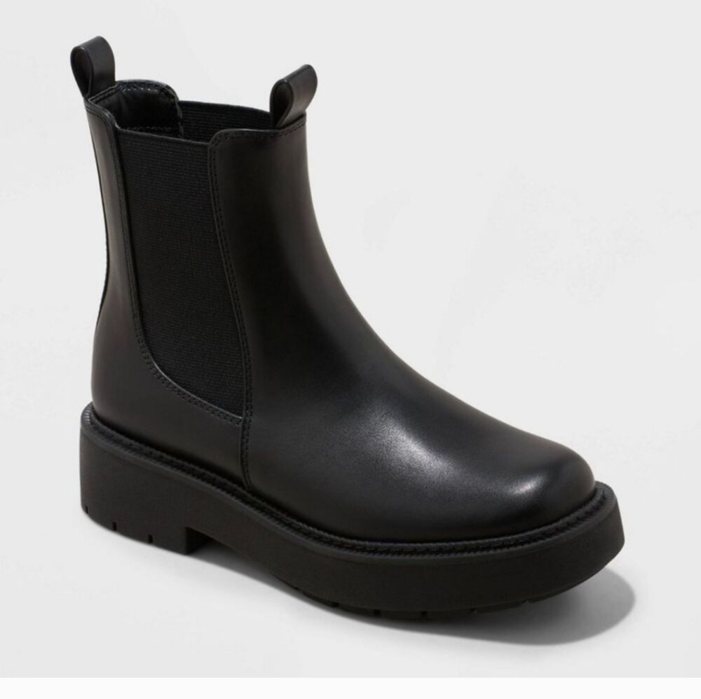 a new day Black Ankle Boots